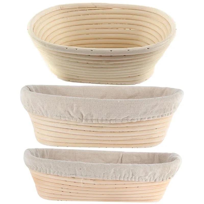 Oval Dough Banneton Rattan Bread Proofing Basket Fermentation Sourdough